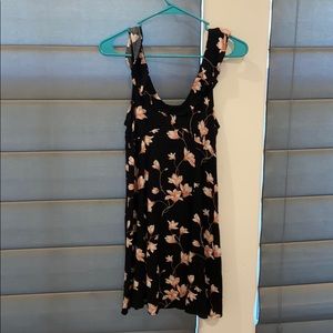 Black Floral Mini Dress